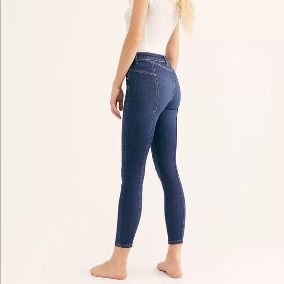 Free People Riley Seamed Skinny Jeans 